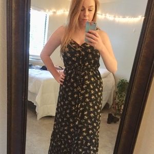 Black Floral Maxi Dress